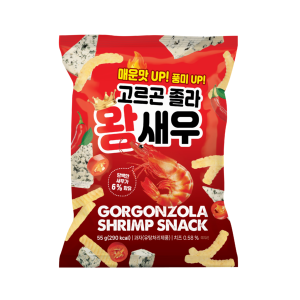 Gorgonzola shrimp snack spiciness